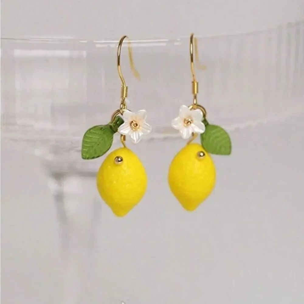 Bohemian lemon earrings A684